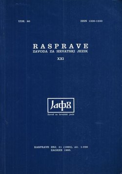 Rasprave Zavoda za hrvatski jezik XXI/1995