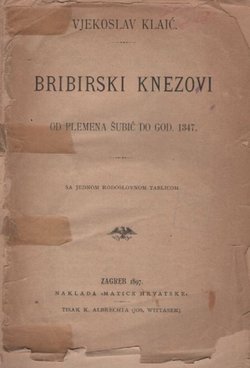 Bribirski knezovi od plemena Šubić do god. 1347.