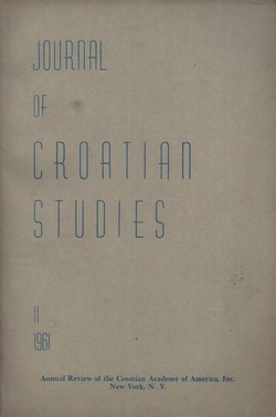 Journal of Croatian Studies II/1961