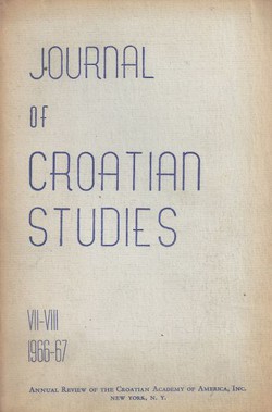 Journal of Croatian Studies VII-VIII/1966-67