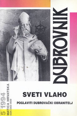 Sveti Vlaho poglaviti dubrovački obranitelj (Dubrovnik 5/1994)