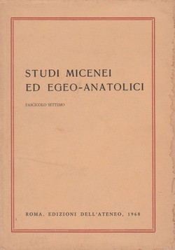Studi micenei ed egeo-anatolici VII.