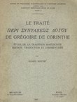 Le traité Peri sintakseos logoi de Grégoire de Corinthe. Étude de la tradition manuscrite