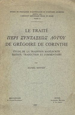 Le traité Peri sintakseos logoi de Grégoire de Corinthe. Étude de la tradition manuscrite