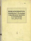 Bibliografija rasprava, članaka i književnih radova u časopisima NR Hrvatske za godinu 1950.