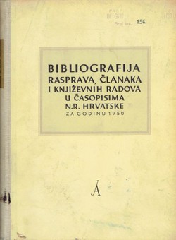 Bibliografija rasprava, članaka i književnih radova u časopisima NR Hrvatske za godinu 1950.