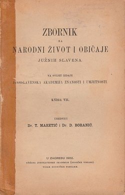 Zbornik za narodni život i običaje južnih Slavena VII/2/1902