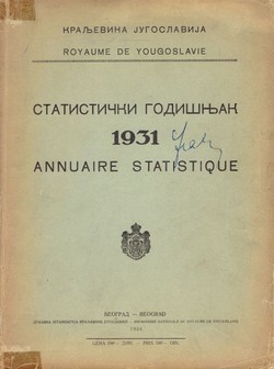 Statistički godišnjak / Annuaire statistique III/1931