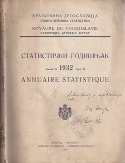 Statistički godišnjak / Annuaire statistique IV/1932
