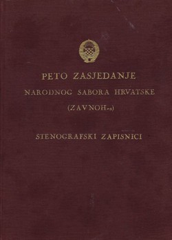 Peto zasjedanje Narodnog sabora Hrvatske (ZAVNOH-a) (26.-30. kolovoza 1946.). Stenografski zapisnici