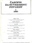 Časopis za suvremenu povijest I/1980