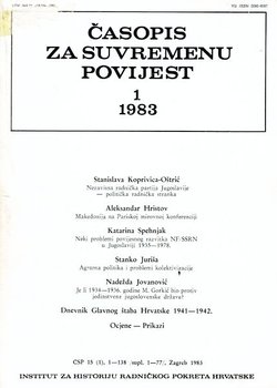 Časopis za suvremenu povijest 1/1983