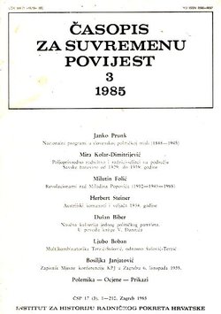 Časopis za suvremenu povijest 3/1985