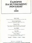 Časopis za suvremenu povijest 1/1986