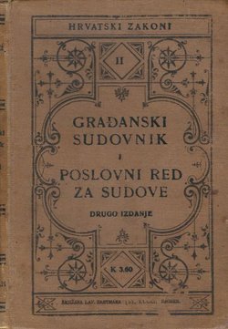 Građanski sudovnik i poslovni red za sudove (2.izd.)