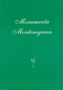 Monumenta Montenegrina VI/2. Kotor i Risan od 325. do 1200. godine