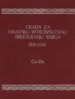 Građa za hrvatsku retrospektivnu bibliografiju knjiga 1835-1940. 3. (Ce-De)