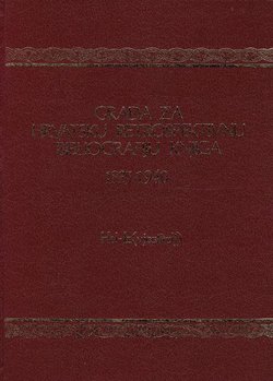 Građa za hrvatsku retrospektivnu bibliografiju knjiga 1835-1940. 6. (Hal-Iz(vjestitelj))
