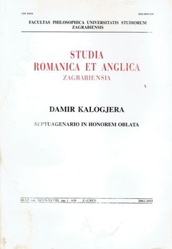 Studia romanica et anglica zagrabiensia XLII-XLVIII/2002-2003 (Damir Kalogjera septuagenario in honorem oblata)