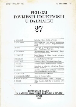 Prilozi povijesti umjetnosti u Dalmaciji 27/1988