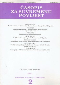Časopis za suvremenu povijest 2/2000