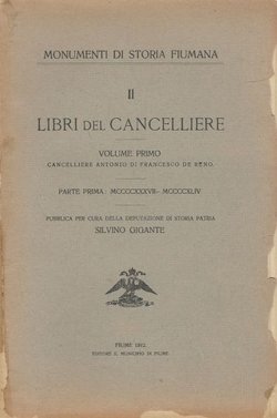 Libri del cancelliere I. Cancelliere Antonio di Francesco de Reno 1. MCCCCXXXVII-MCCCCXLIV