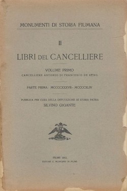 Libri del cancelliere I. Cancelliere Antonio di Francesco de Reno 1. MCCCCXXXVII-MCCCCXLIV