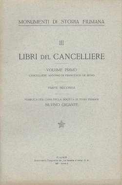 Libri del cancelliere I. Cancelliere Antonio di Francesco de Reno 2.