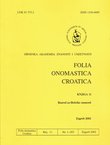 Folia onomastica croatica 11/2002