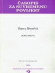Časopis za suvremenu povijest 2/1994 (Papa u Hrvatskoj. Dokumenti)
