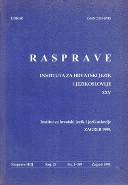 Rasprave Instituta za hrvatski jezik i jezikoslovlje XXV/1999