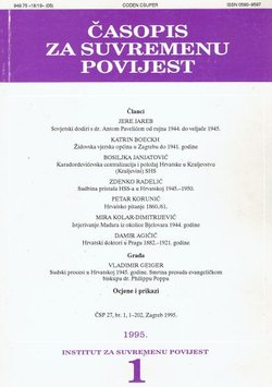 Časopis za suvremenu povijest 1/1995