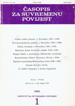 Časopis za suvremenu povijest 1/1993