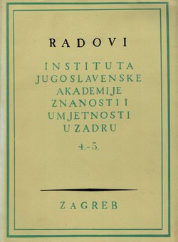 Radovi Instituta JAZU u Zadru 4-5/1959