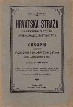 Hrvatska straža za kršćansku prosvjetu X/6/1912