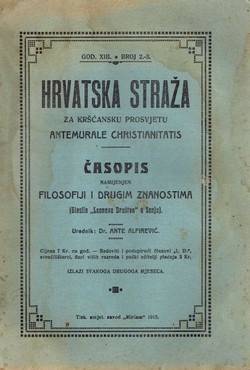 Hrvatska straža za kršćansku prosvjetu XIII/2-3/1915