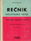 Rečnik industrijske hemije, nemačko-srpskohrvatski (2.izd.)