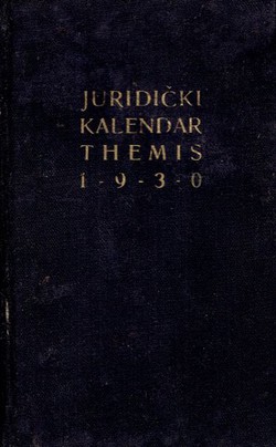 Juridički kalendar Kraljevine Jugoslavije za 1930 (II. god.)
