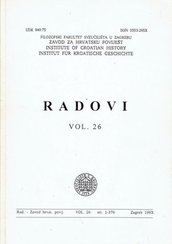 Radovi Zavoda za hrvatsku povijest 26/1993