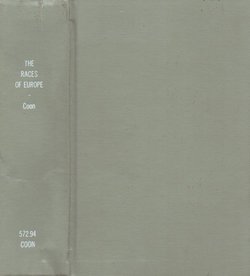 The Races of Europe (Reprint from 1939)