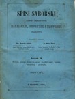 Spisi saborski Sabora kraljevinah Dalmacije, Hrvatske i Slavonije od god. 1861. II.