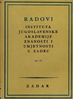 Radovi Instituta JAZU u Zadru 16-17/1969 (Povijest grada Nina)