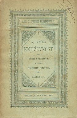 Slike iz svjetske književnosti V. Njemačka književnost do smrti Goetheove