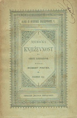 Slike iz svjetske književnosti V. Njemačka književnost do smrti Goetheove