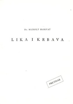 Lika i Krbava I-II (pretisak iz 1941)