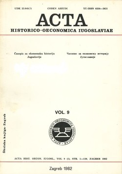 Acta historico-oeconomica iugoslaviae 9/1982