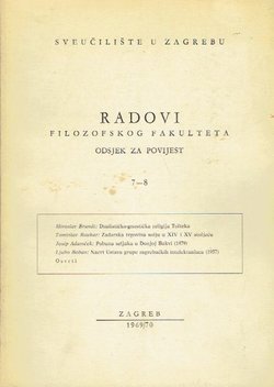 Radovi Filozofskog fakulteta. Odsjek za povijest 7-8/1969-70