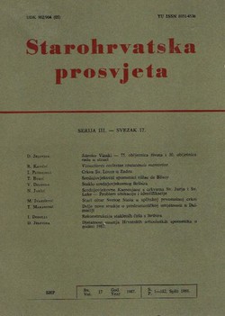 Starohrvatska prosvjeta, III. serija 17/1988