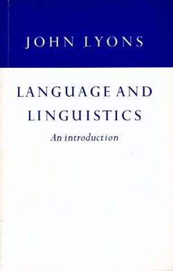 Language and Linguistics. An Introduction