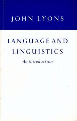 Language and Linguistics. An Introduction